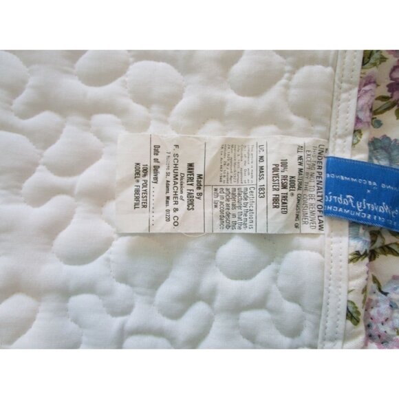 Vintage Waverly Quaker Lady Quilted Floral Bedspread Full Size Retired Fabric GU - Picture 7 of 16